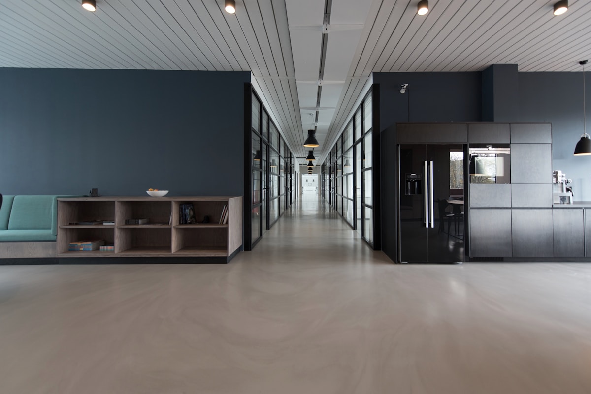 Bright modern office workspace